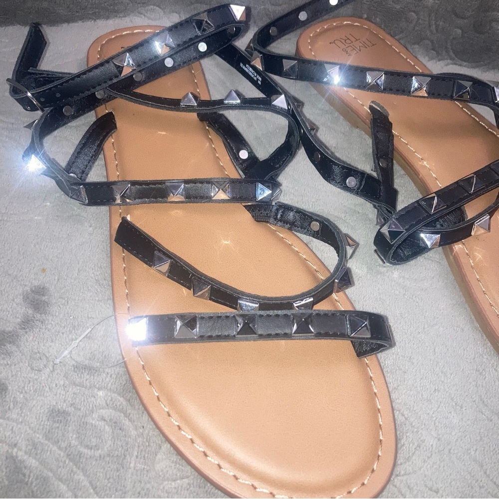 NWOT Time and Tru studded sandals size 8